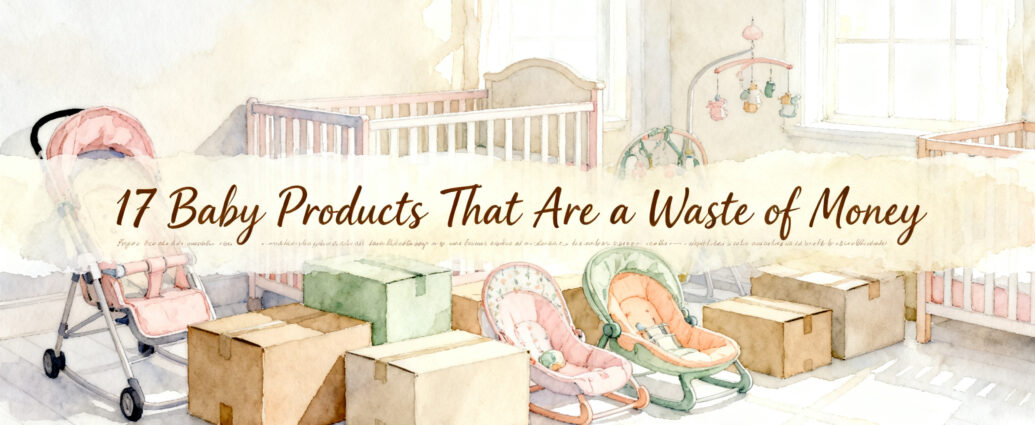 assorted unused baby gear and unopened boxes on a white floor