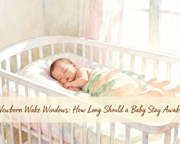 newborn baby sleeping in a bassinet after a short wake window