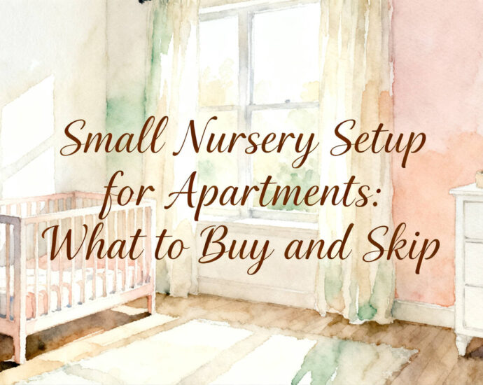 small nursery with mini crib and dresser in a compact apartment room