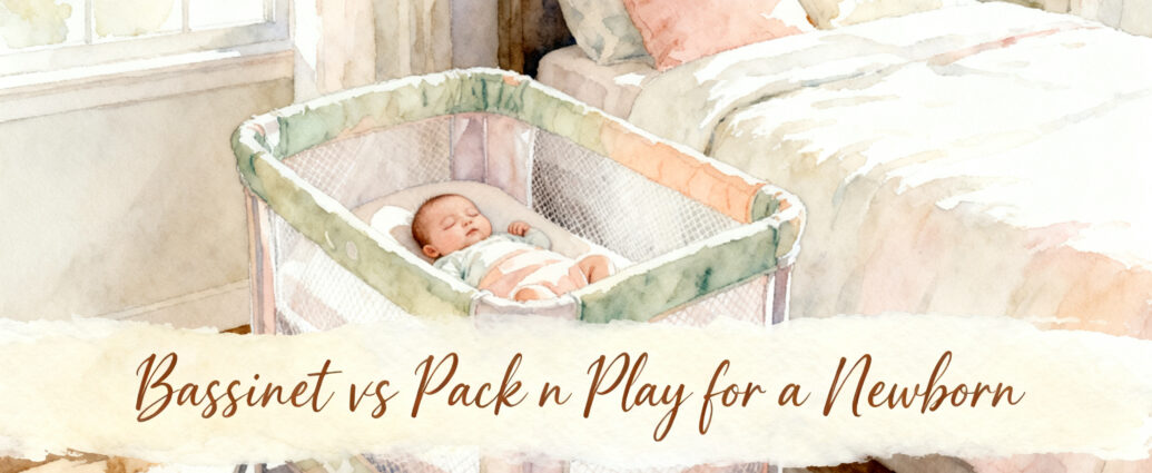 bassinet and pack n play side by side for newborn sleep comparison