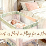 bassinet and pack n play side by side for newborn sleep comparison