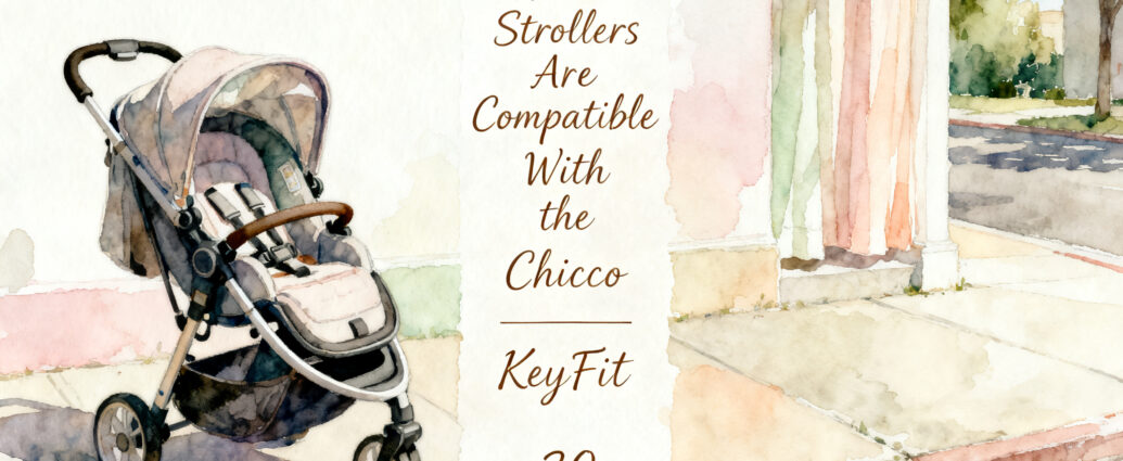 Chicco KeyFit 30 infant car seat clicked into a stroller frame outdoors