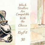 Chicco KeyFit 30 infant car seat clicked into a stroller frame outdoors