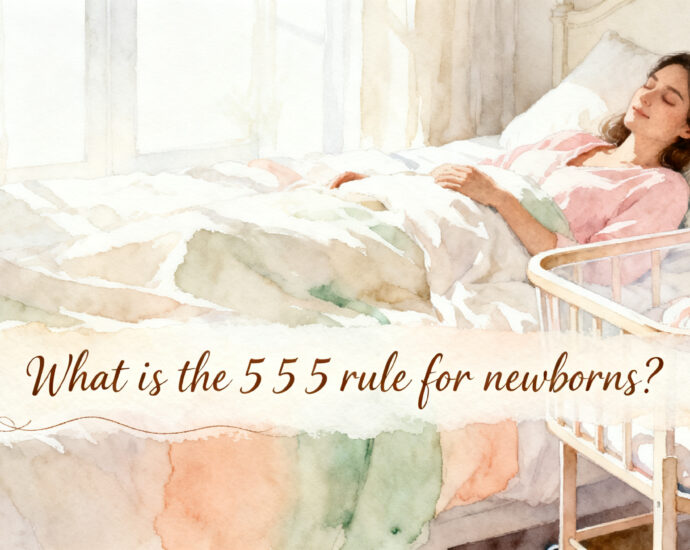 new parent resting in bed with newborn in bassinet beside them postpartum